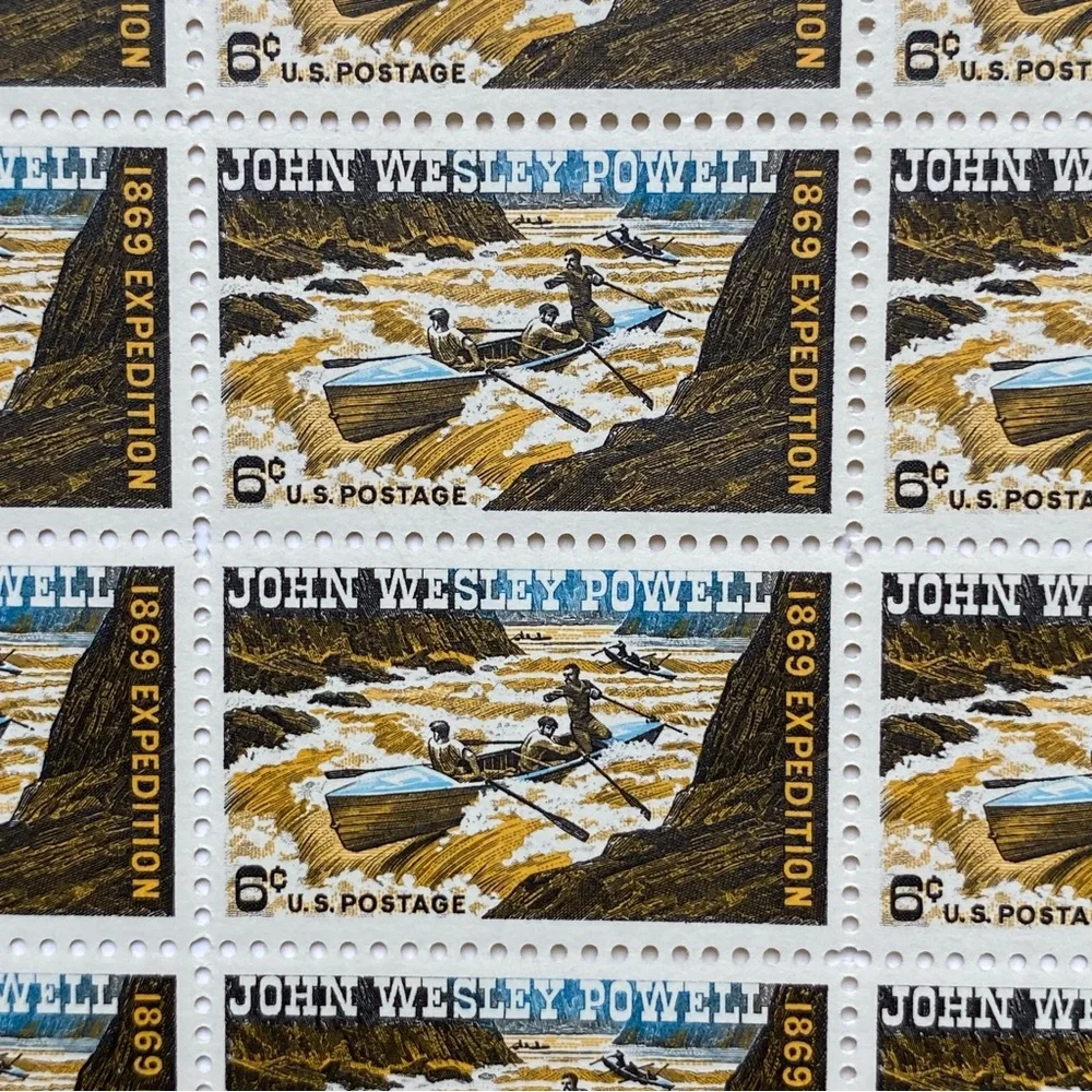 John Wesley Powell Mint Sheet 1969 Scott # 1374 Explorer Scientist Geologist Vtg
